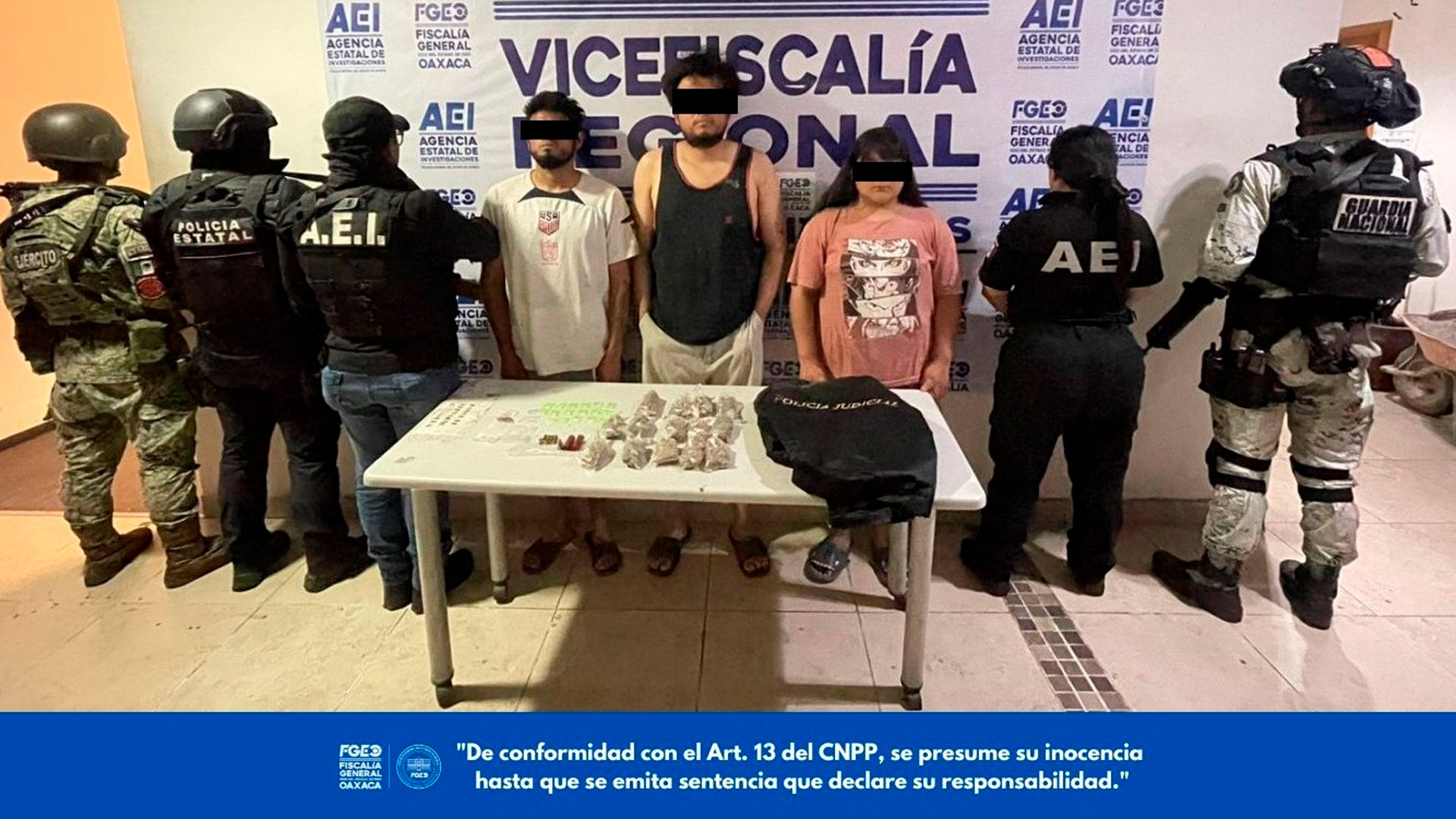 Cateo en Valdeflores deja tres detenidos y aseguramiento de motocicletas y presunta droga