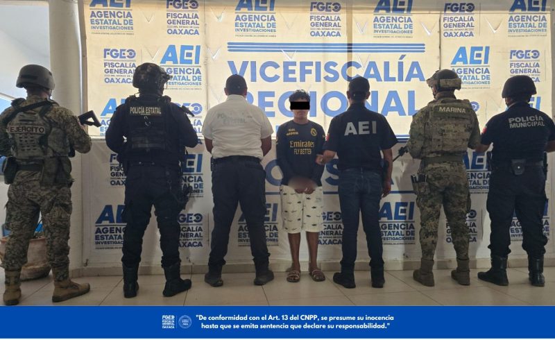 Detienen a presunto implicado en homicidio y calcinación de un hombre en la Costa de Oaxaca