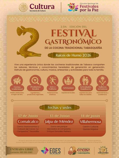 Festival Raíces de Humo 2026 impulsa la preservación de la cocina tradicional tabasqueña