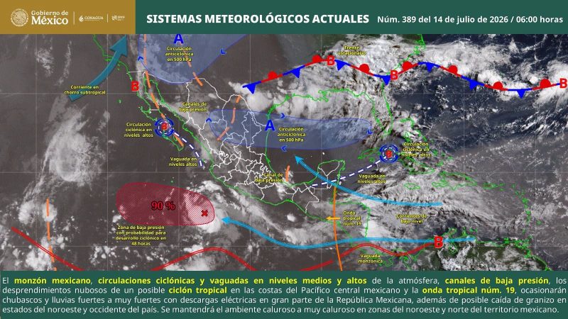 Prevén lluvias y oleaje elevado este miércoles en Oaxaca; Protección Civil llama a extremar precauciones