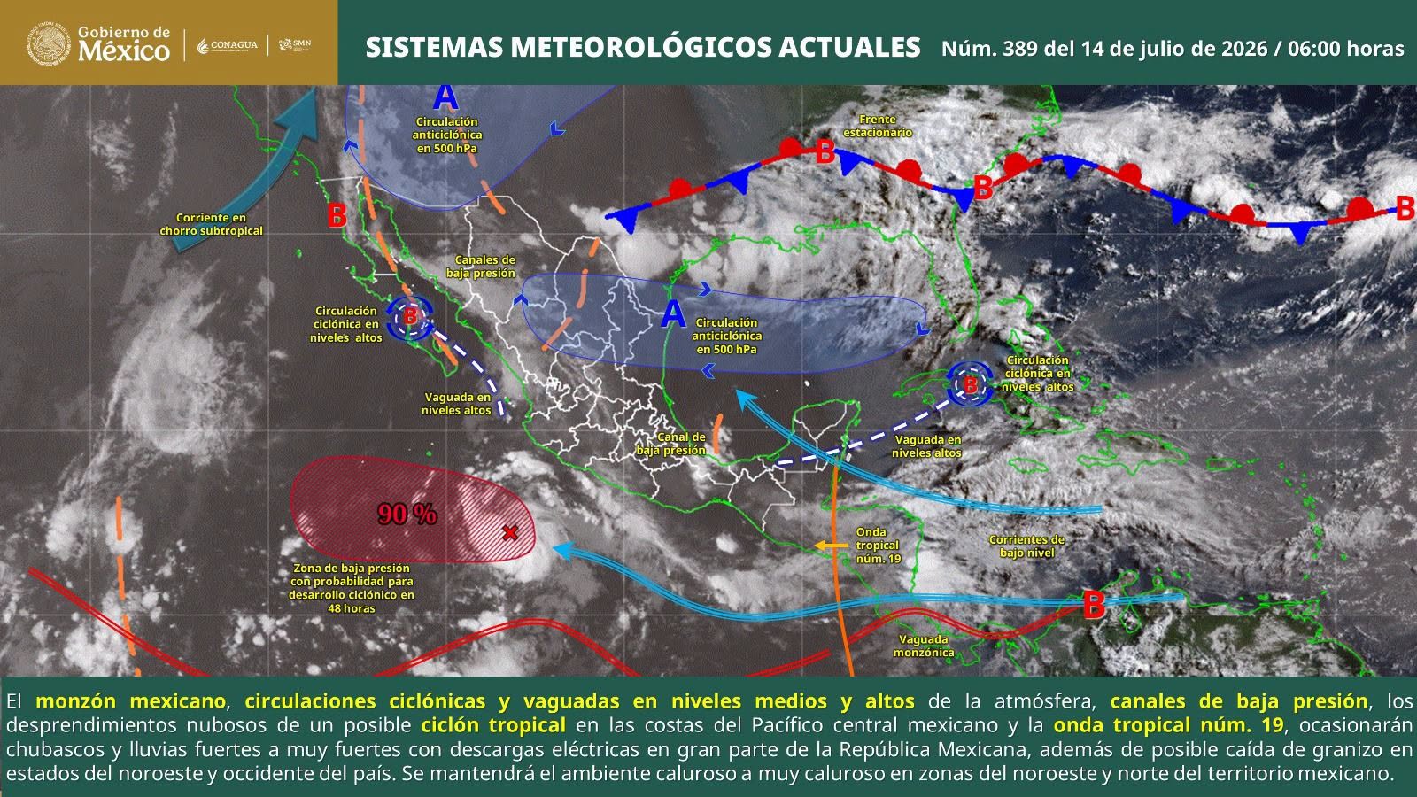 Prevén lluvias y oleaje elevado este miércoles en Oaxaca; Protección Civil llama a extremar precauciones