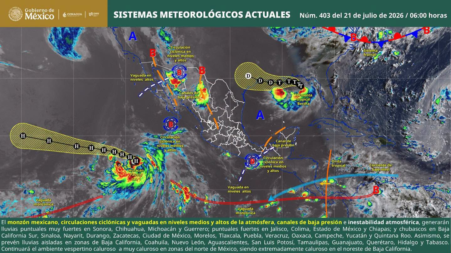Pronostican aguaceros y aumento de temperaturas en Oaxaca; alertan por Mar de Fondo