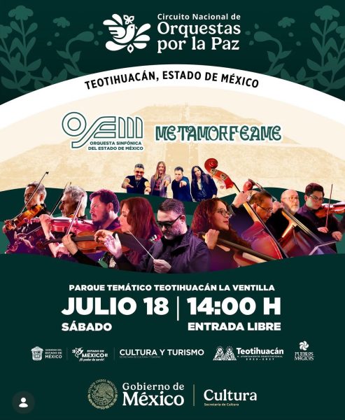 Teotihuacán reunirá música sinfónica y rock mexicano en concierto gratuito por la paz
