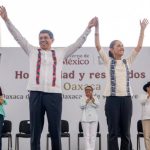Sheinbaum refrenda respaldo a Oaxaca durante gira de rendición de cuentas