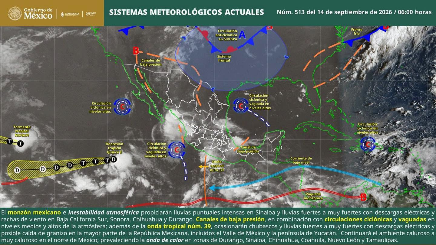 Prevén lluvias, niebla y fuertes rachas de viento en Oaxaca